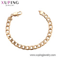 75189 Xuping guangzhou moda imitação de jóias simples fio de seda de ouro cadeias de pulseira